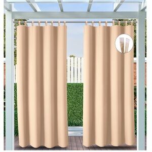 Outdoor Curtain Panel for Patio 50x120inch Beige